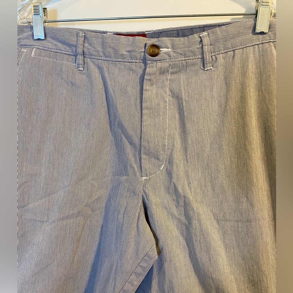 Merona Men's Blue/White Striped Chino Shorts Size 36 - Picture 6 of 11